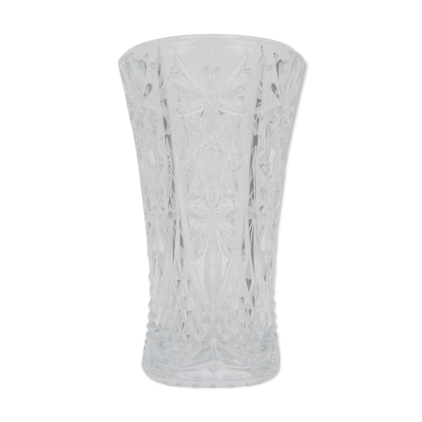 Mid-century Crystal Glass Vase,1950's.