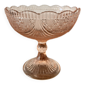 Pink glass fruit bowl