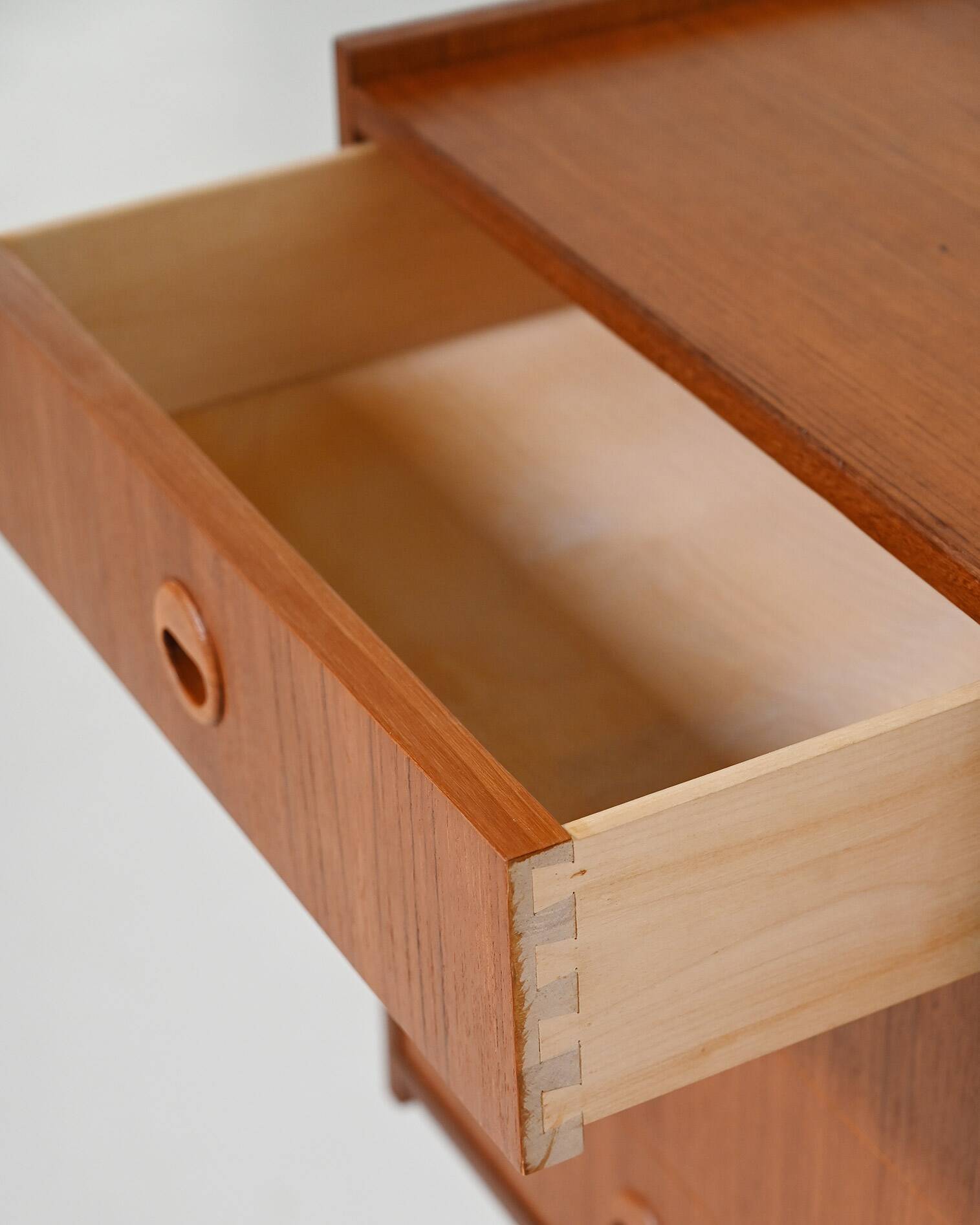 Scandinavian teak sideboard with pull-out shelf, 1960s