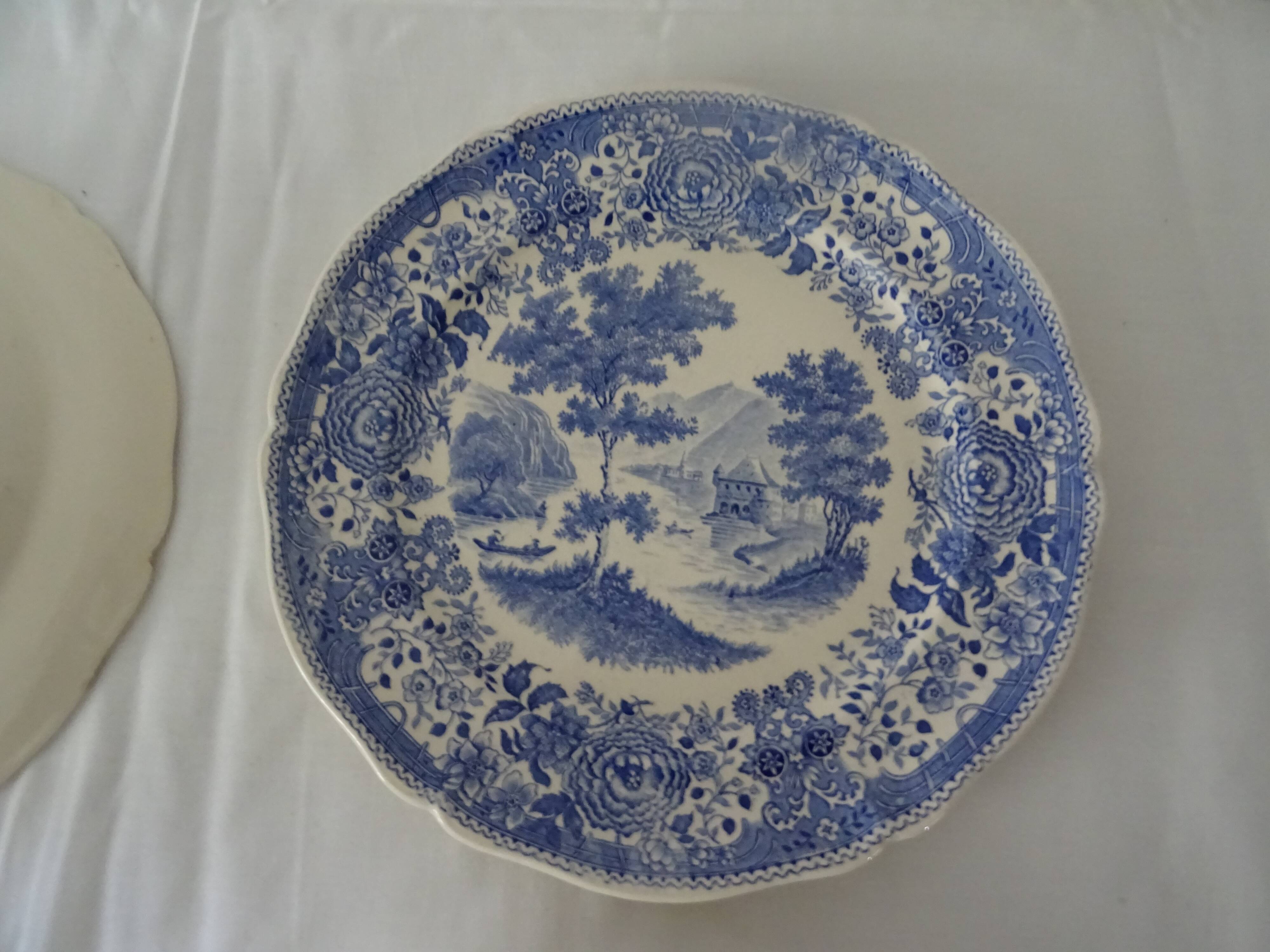 4 plates earthenware 453112 villeroy & boch burgenland blue