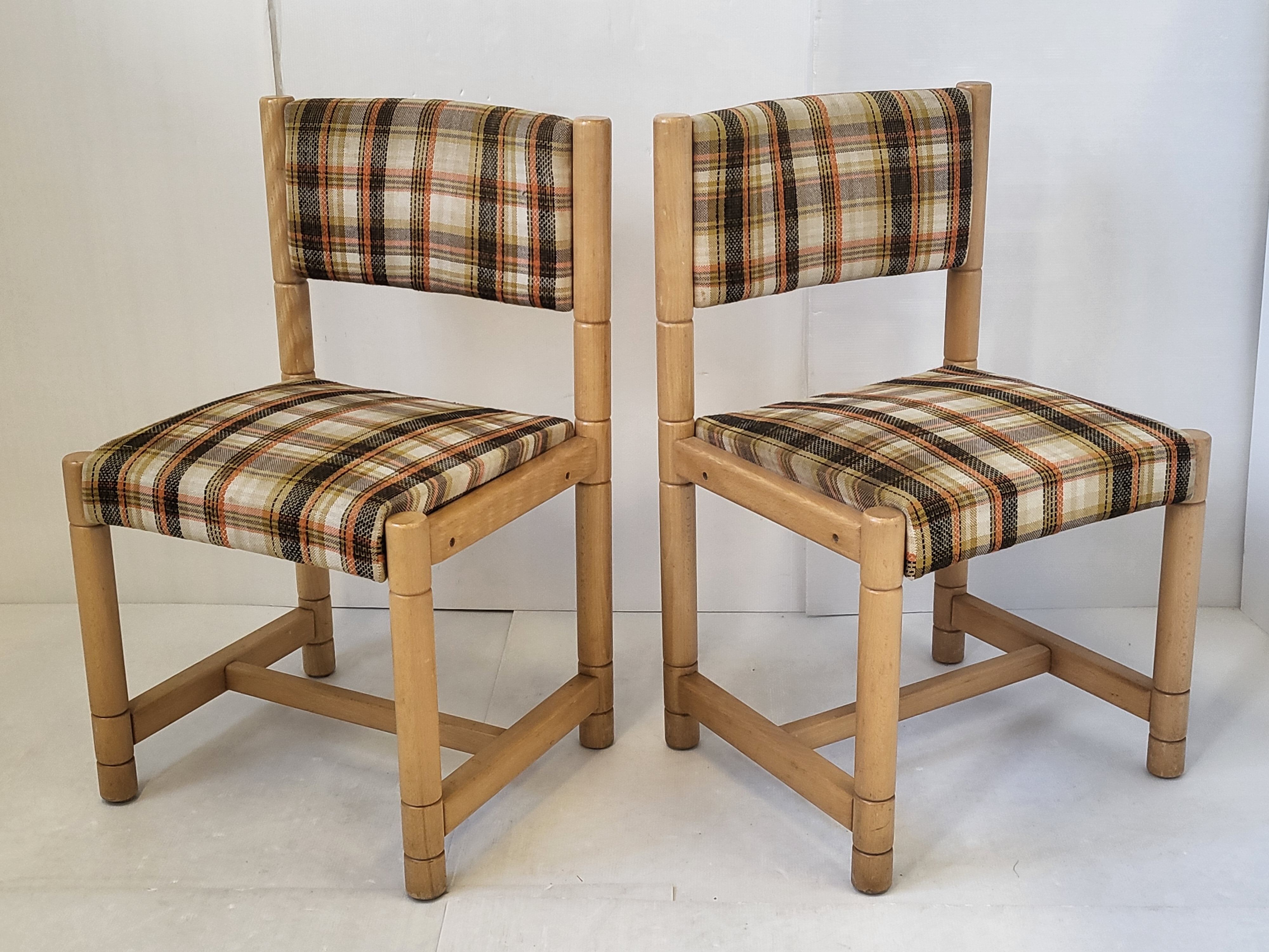 Suite of 6 vintage chairs 1970 Hiddensee