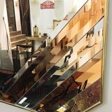 Mirror Italian two-tone exceptional 1970 200x100cm