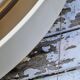 Miroir rond éclairant en plastique années 70