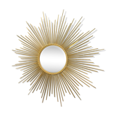 Miroir soleil en laiton doré Chaty Vallauris 101x101cm