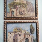 Paire de peintures à l'huile