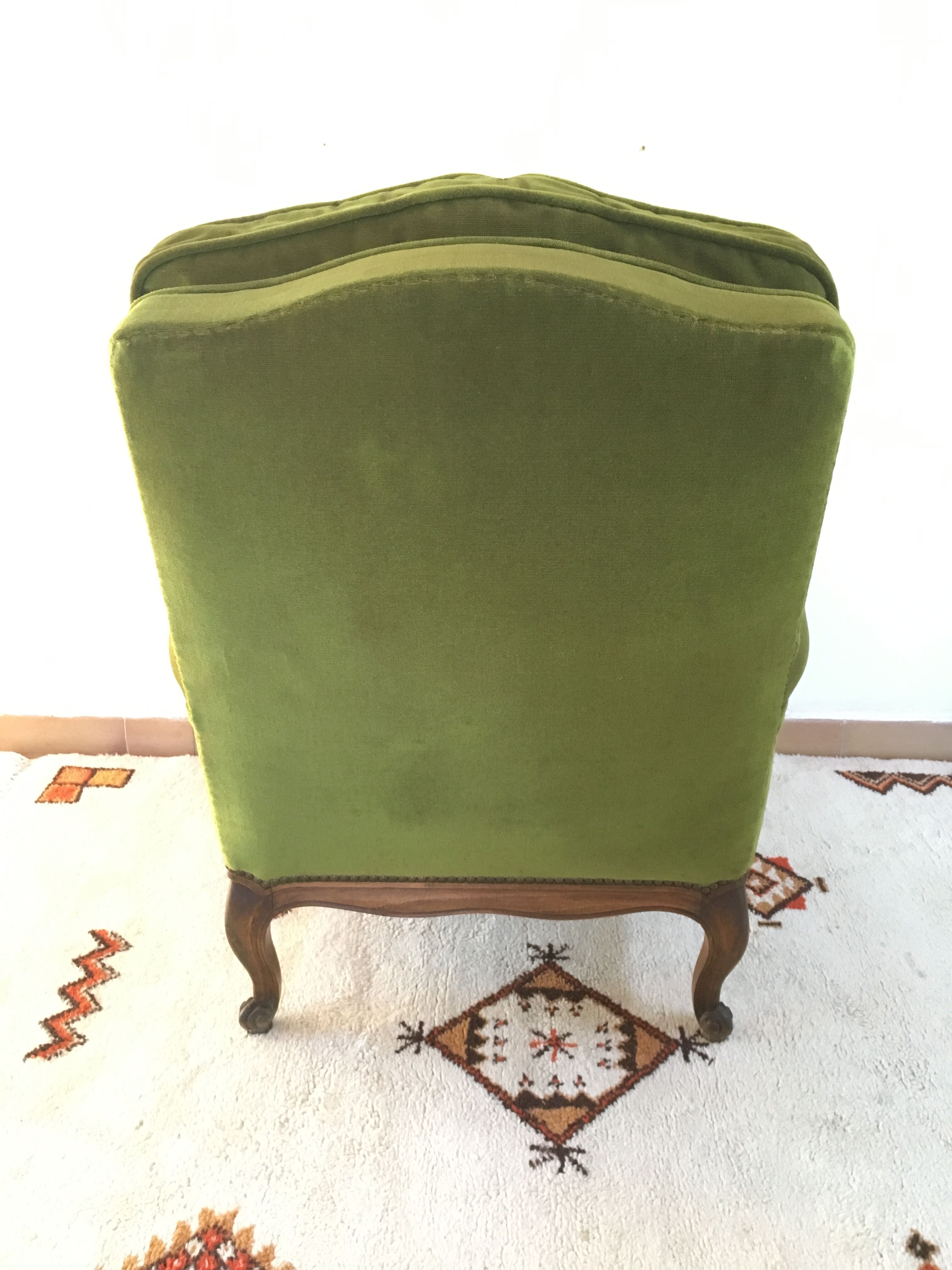 Velvet armchair