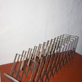 Support vinyle extensible vintage * Rangement vinyle en métal moderne du milieu du siècle * Accord