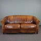 Comfortabele en stoere schapenleren 2 zits bank