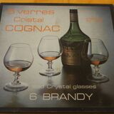 Set of 6 arques crystal cognac glasses. 25 cl.