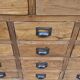 Ancien meuble d'apothicaire 28 tiroirs en teck birman