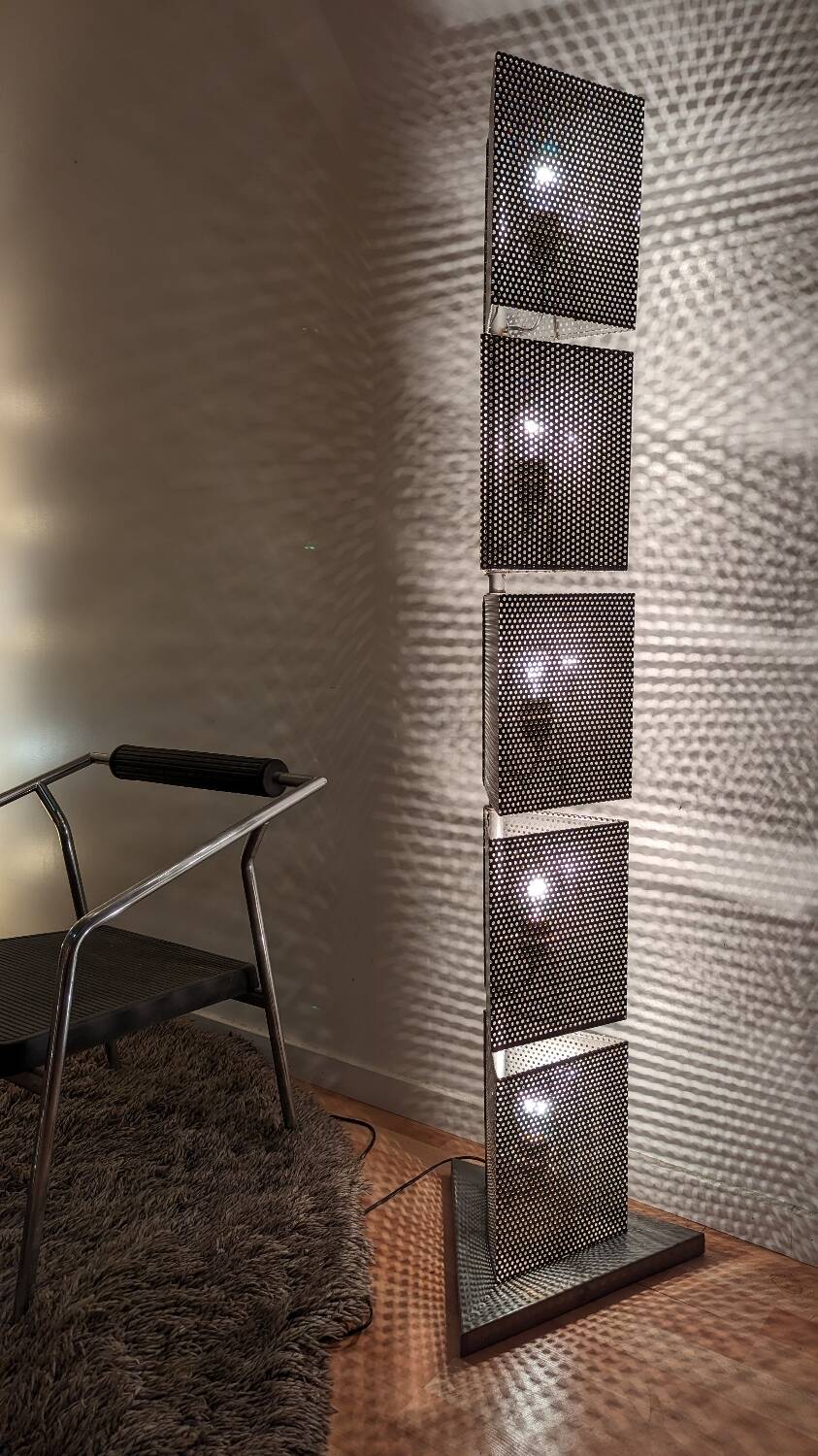 2 post-modern 80s totem lampposts