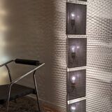 2 lampadaires totem post-moderne 80s
