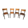 4 chaises d’école vintage