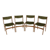 Chaises de salle à manger danoises en teck des années 60, set de 4