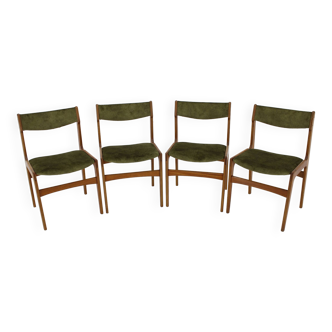 1960s danish teak dining chairs, set of 4
