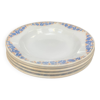 Assiettes creuses terre de fer HBCM modèle Colette