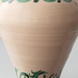 Spanish Revival Ceramic Table Lamp from Granada, New Green Silk Shade