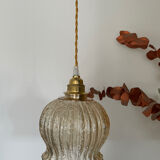 Ceiling suspension globe tulip amber glass