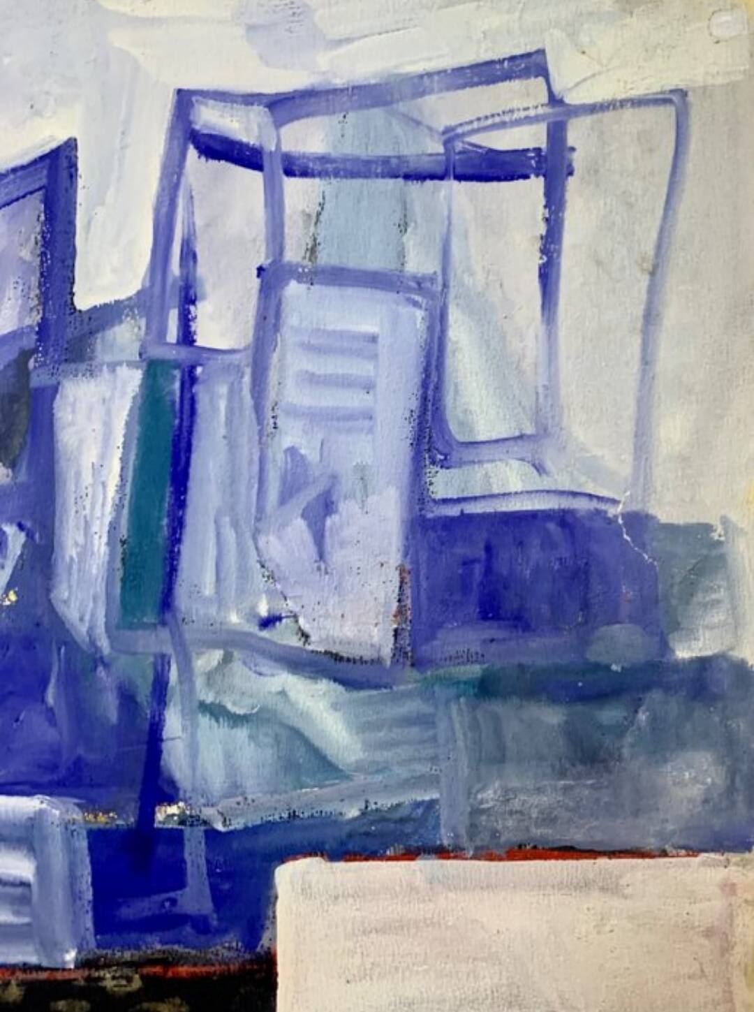 Oil on abstract paper Jean-Marie Planque