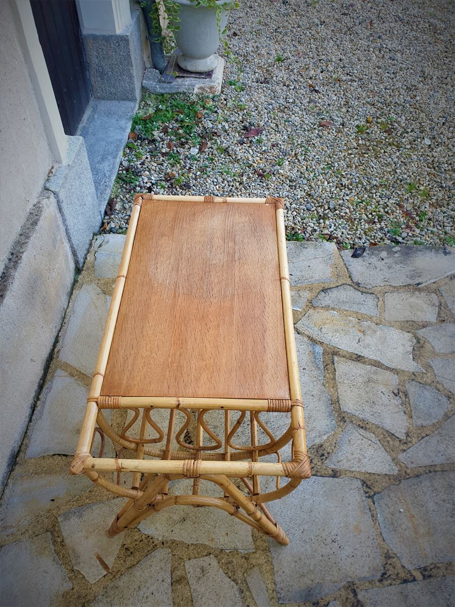 Vintage rattan coffee table