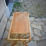 Vintage rattan coffee table
