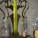 Bronze chandelier and faceted crystal stamps