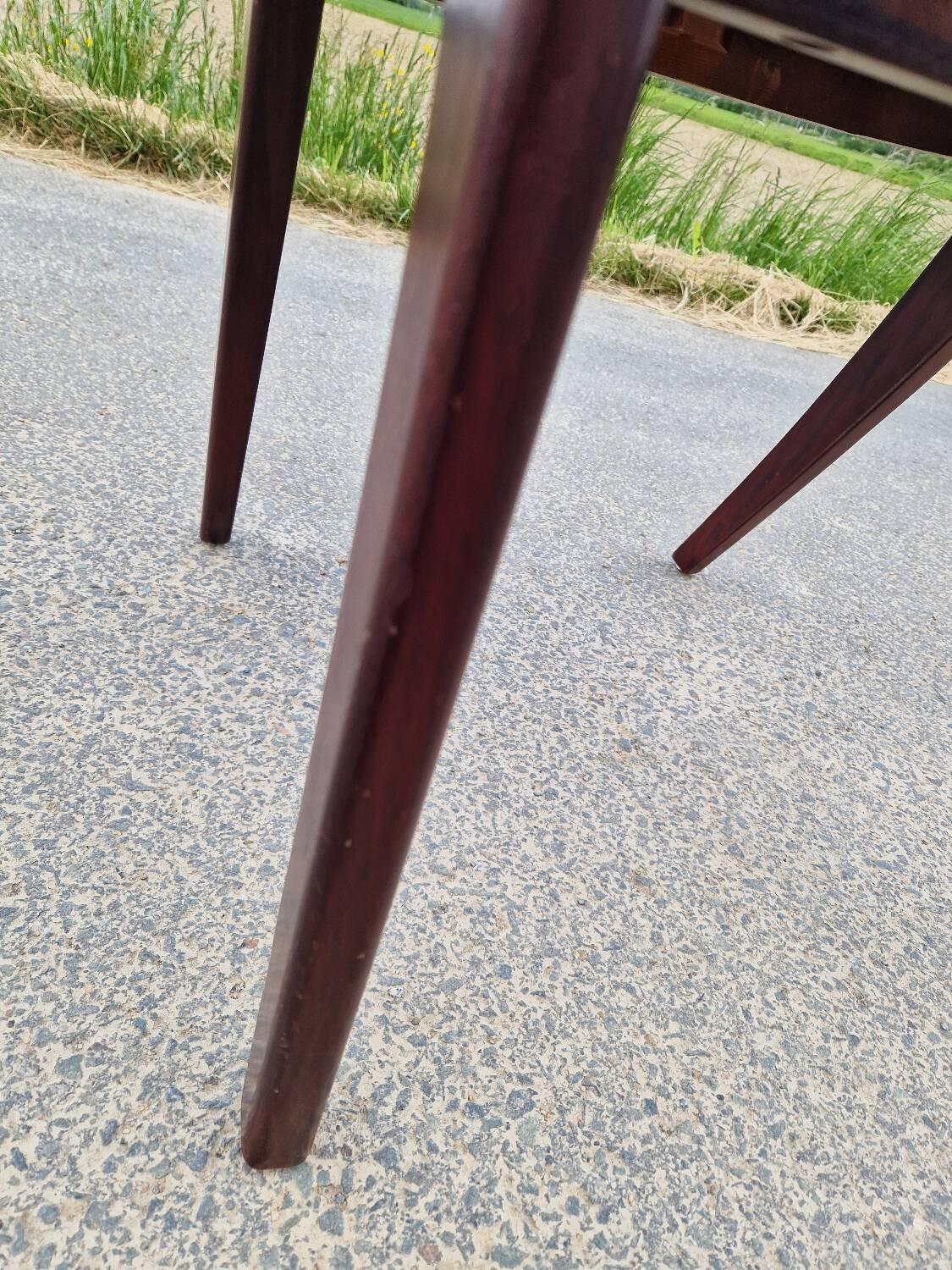 Baumann gondola chair in wood and cane