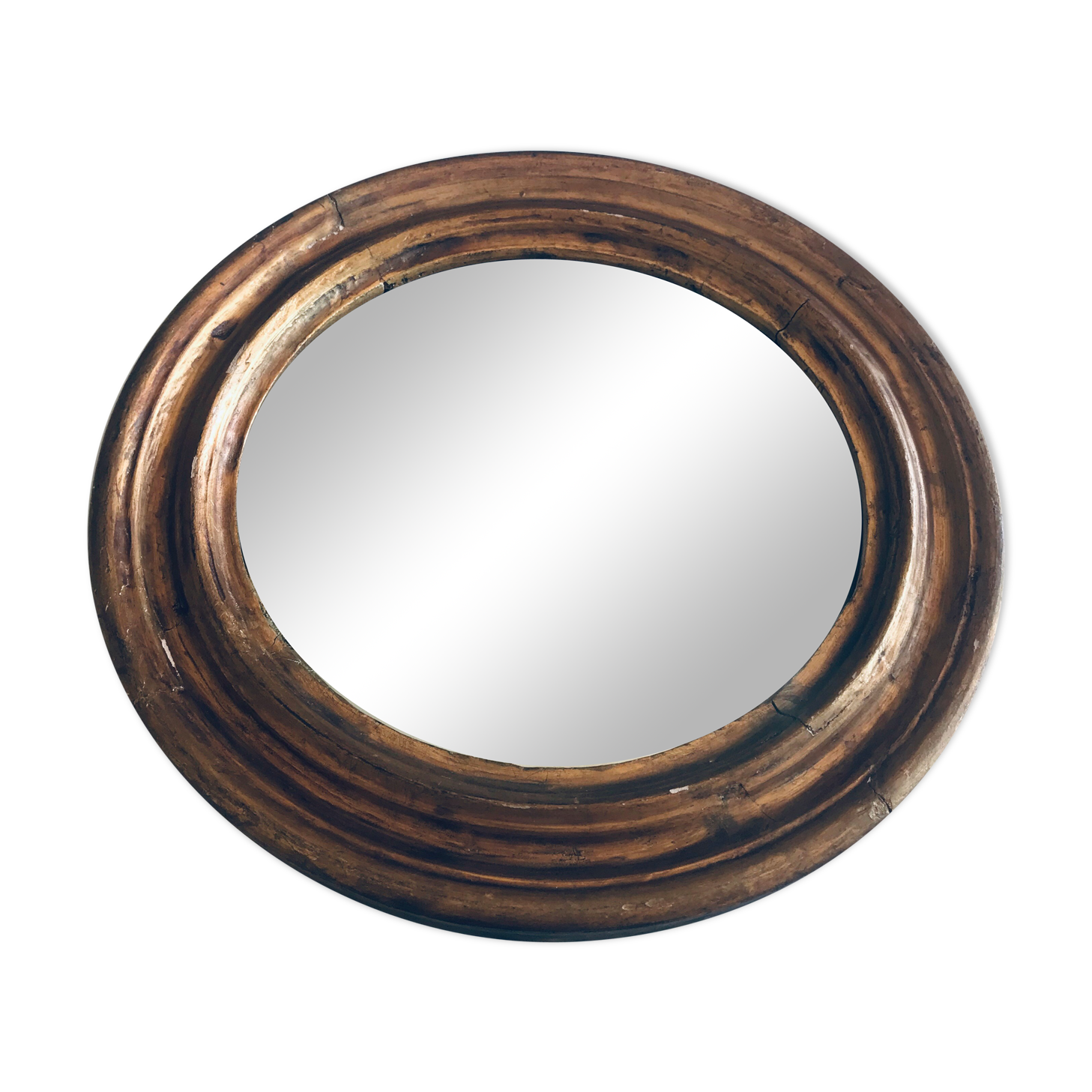Ancient convex mirror, witch mirror 36cm