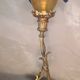 Bronze art nouveau tulip lamp signed vianne 40x16 old elec ok