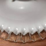 Opaline and white ceramic wall light