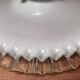 Opaline and white ceramic wall light