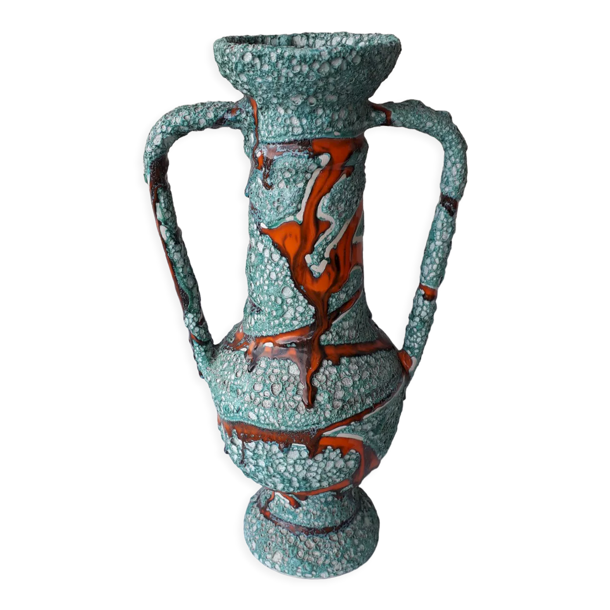 Vase Vallauris fat lava