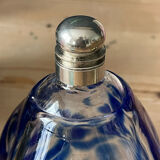 Old blue speckled bottle