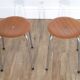 Paire de tabourets danois en teck et metal 1960