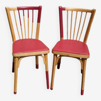 Pair of Baumann bistro chairs n° 12