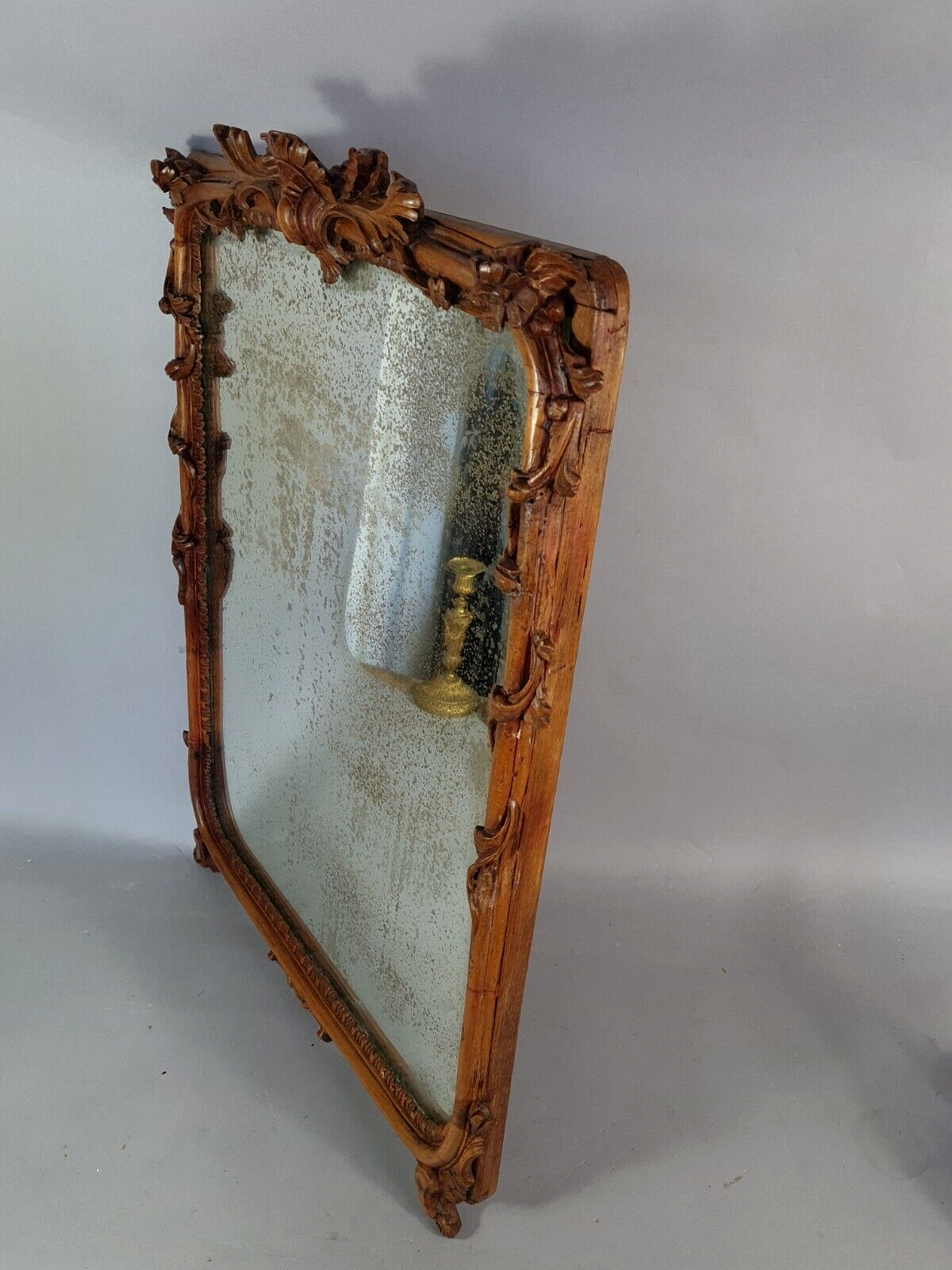 Miroir xixe siècle encadrement bois sculpté 72x54 cm sb