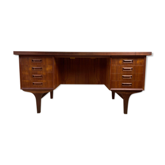 Bureau double face scandinave en teck, années 60