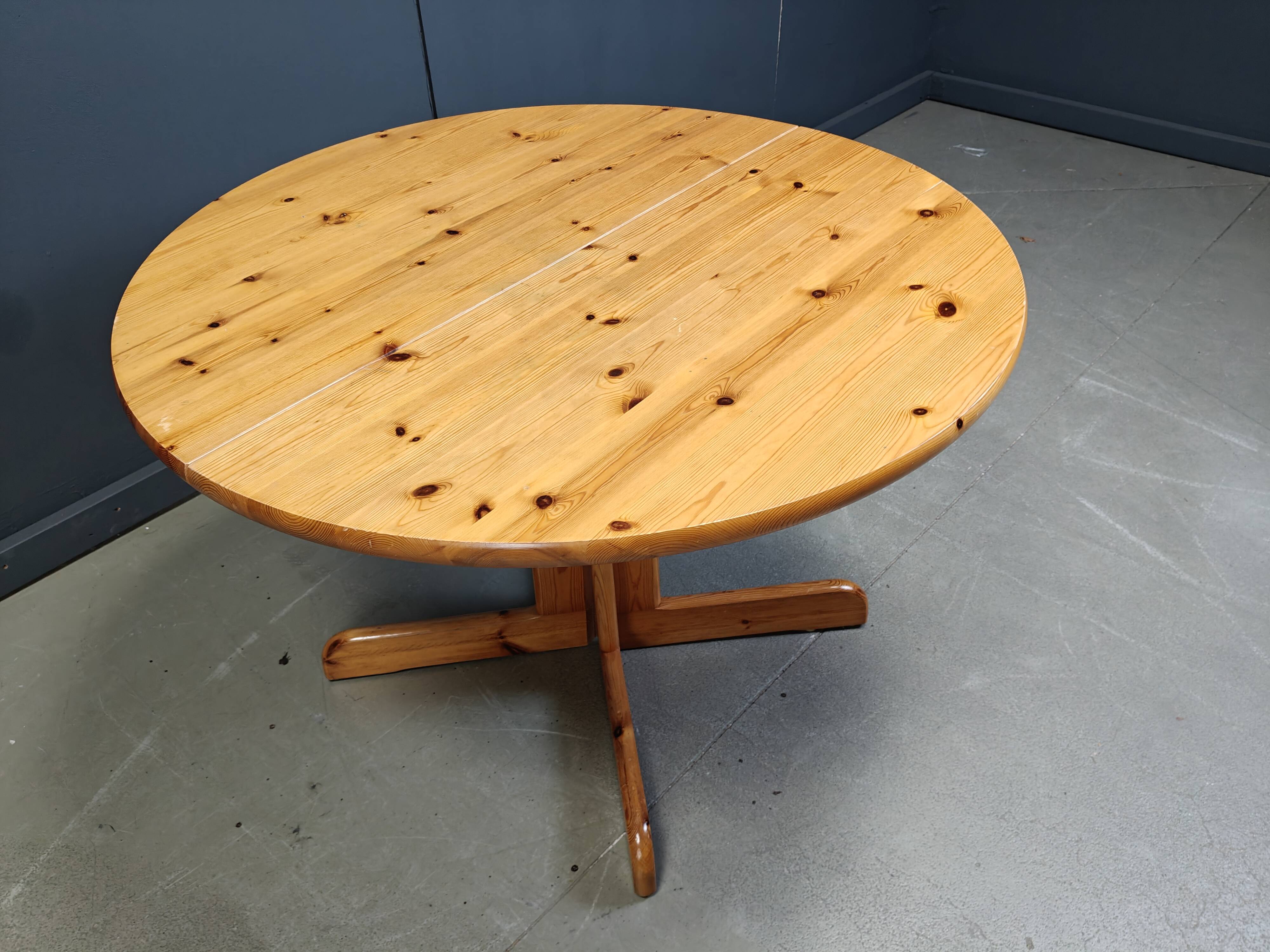 Rainer Daumiller style pine wood  Dining Table, 1970s