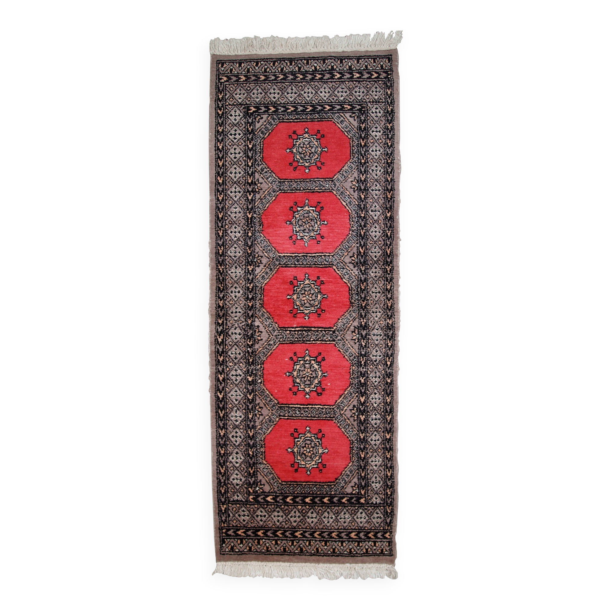 Tapis Bukhara Vintage Ouzbek, Années 1960, Élégance Traditionnelle