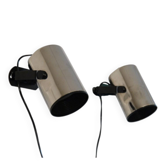 Pair of Swedish wall lights by Fagerhult, 1970.