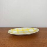 Small Ramekin Moulins des loups, orchies pattern yellow tablecloth, 1950