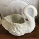 Vintage ceramic swan pot cover