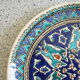 Oriental plate blue and turquoise tones
