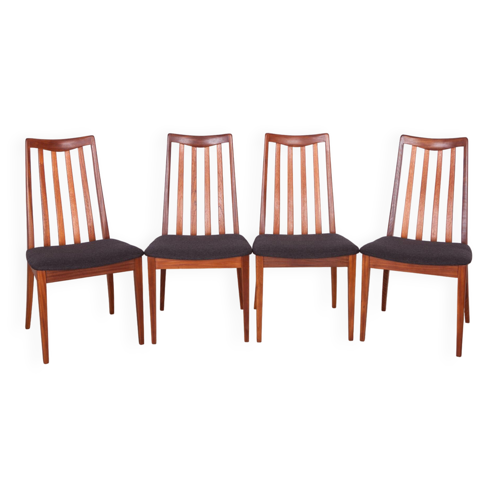 Vintage Teak & Fabric Dining Chairs by Leslie Dandy for G-Plan, 1960s, Set of 4
