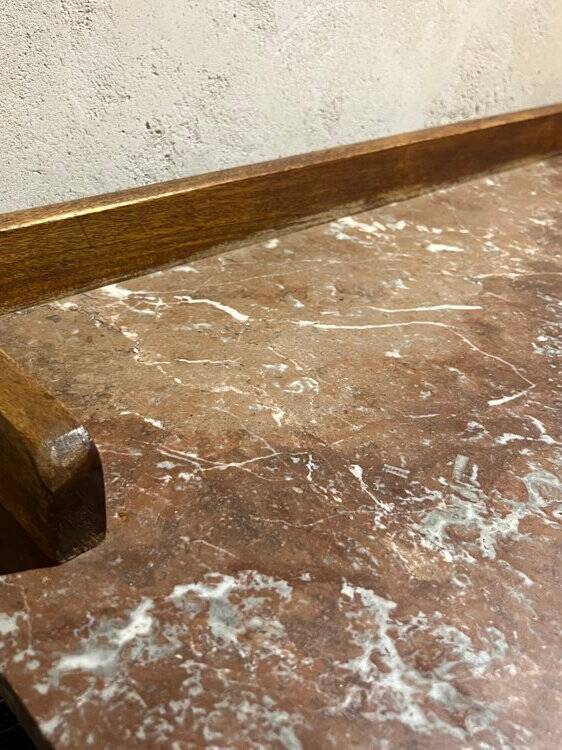 Wood and marble washstand, 19th century.