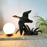 Large Art Deco bird lamp, H27 cm