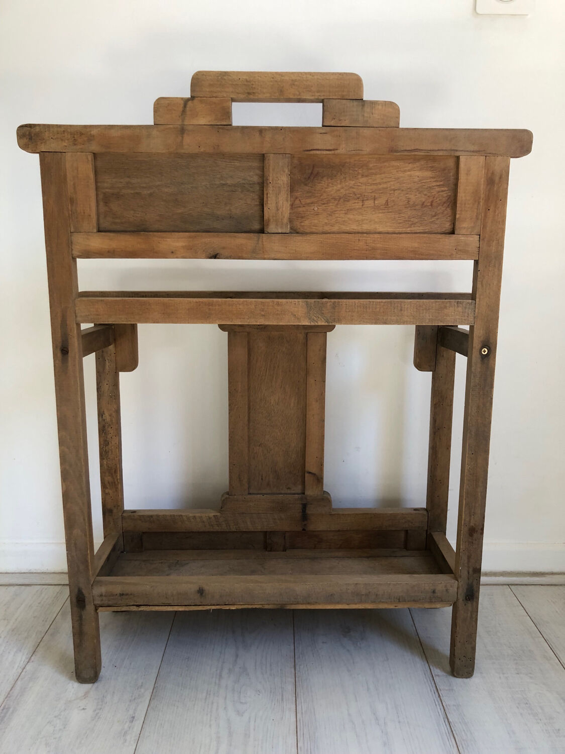 Antique wooden umbrella stand