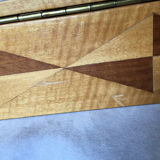 1940 marquetry box with 3 compartments geometric star