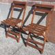 Chaises en bois pliables années 50