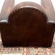 Leather club armchair